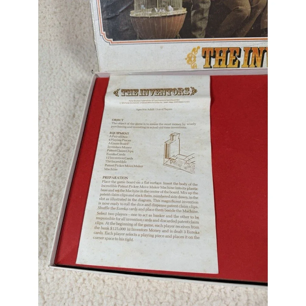 1974 The Inventors Game by Parker Brothers